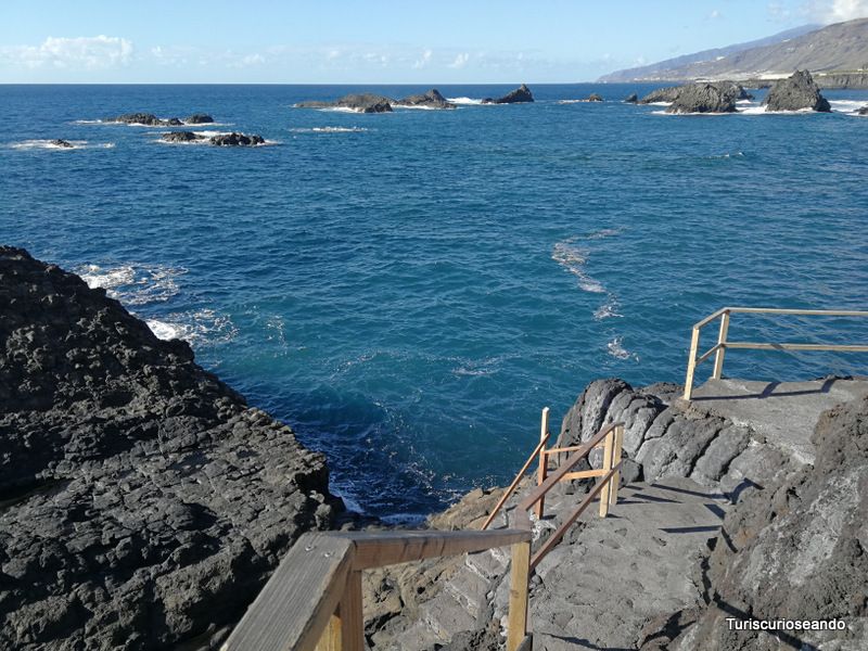 Costa de Fuencaliente - Escalera en Playa de La Zamora