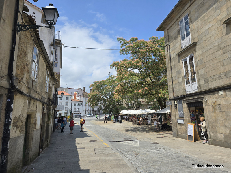 Etapa O Pedrouzo a Santiago de Compostela. Calle de entrada a Santiago de Compostela